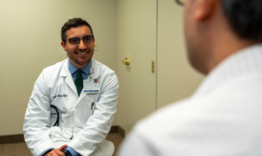 Doctor talking to a patient